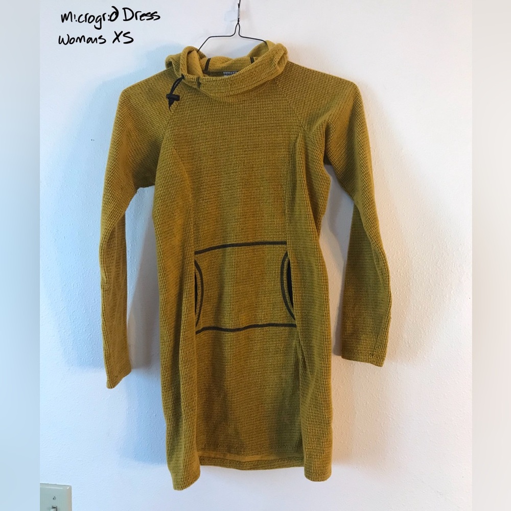 Melanzana Women’s XS Mustard Micro Grid Dress